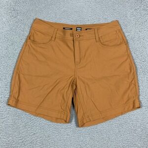 Prana Halle II Shorts Womens 8/07 Earthbound ReZion Stretch Mid Rise Outdoor 7"